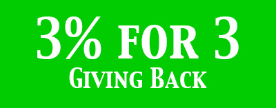 Giving Back 3% for 3